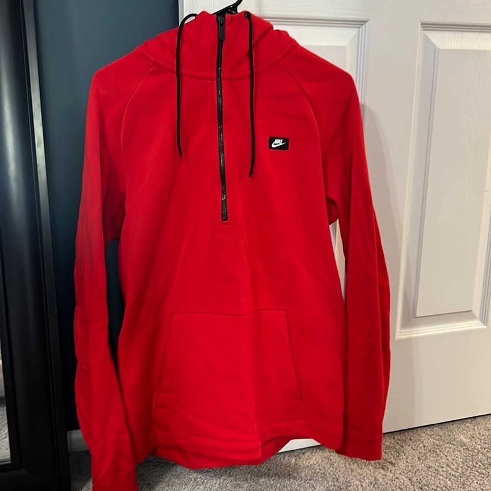 MENS NIKE HOODED QUARTER ZIP UP